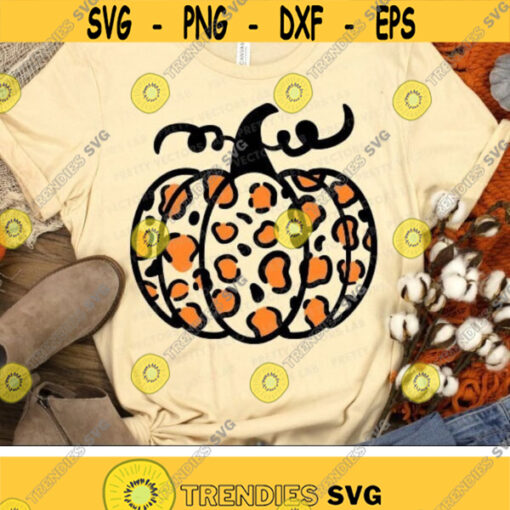 Pumpkin Svg Leopard Print Svg Thanksgiving Svg Dxf Eps Png Fall Cut Files Halloween Svg Autumn Clipart Woman Svg Silhouette Cricut Design 3167 .jpg