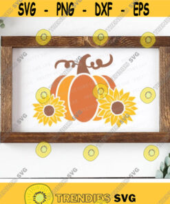 Pumpkin Svg, Sunflowers Svg, Thanksgiving Cut Files, Fall Farmhouse Svg, Dxf, Eps, Png, Autumn Sign Svg, Pumpkin Clipart, Silhouette, Cricut Design -2566