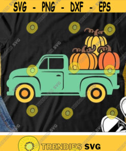 Pumpkin Truck Svg, Fall Sign Svg, Vintage Truck Cut Files, Autumn Farmhouse Svg Dxf Eps Png, Thanksgiving Svg, Halloween, Silhouette, Cricut Design -2016