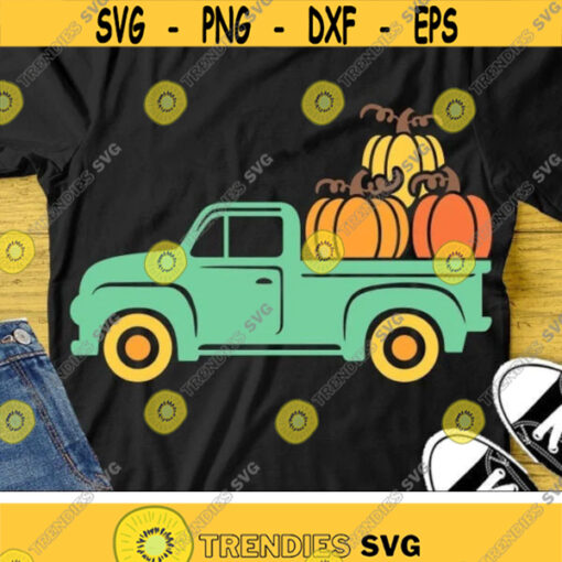 Pumpkin Truck Svg Fall Sign Svg Vintage Truck Cut Files Autumn Farmhouse Svg Dxf Eps Png Thanksgiving Svg Halloween Silhouette Cricut Design 2016 .jpg