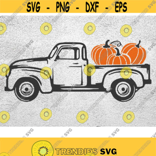 Pumpkin Truck Svg pumpkin svg Vinatge truck svg eps dxf png Instant Download Cut File Design 110