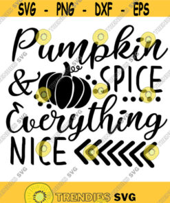Pumpkin spice and everything nice SVG, Thanksgiving Svg, Pumpkin svg, Pumpkin Spice Svg, Silhouette cricut cut files, svg, dxf, eps, png.