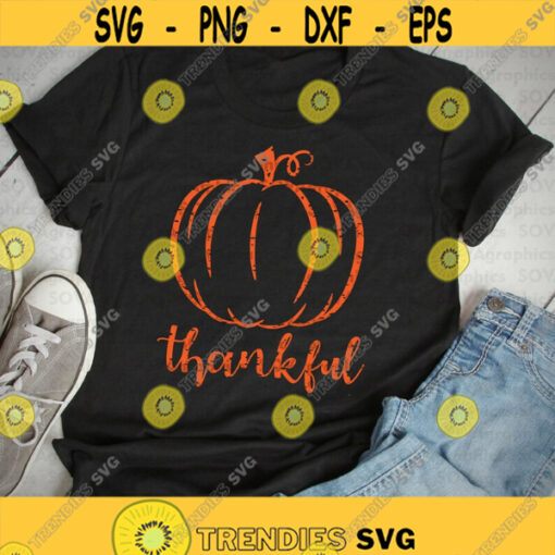 Pumpkin svg Thankful svg Grunge svg Distressed svg Fall svg Thanksgiving svg dxf Autumn svg Clipart Cut file Cricut Silhouette Design 259.jpg