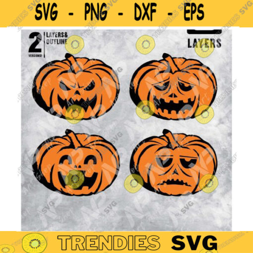 Pumpkins svg Halloween pumpkins bundle Pumpkins face emotion jack olantern svg for cut Design 128 copy