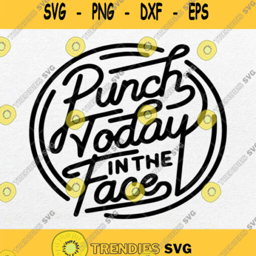 Punch Today In The Face Svg Png Clipart Silhouette