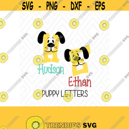 Puppy Alphabet A Z SVG DXF PNG Jpeg Eps Ai and Pdf Cutting Files for Electronic Cutting Machines