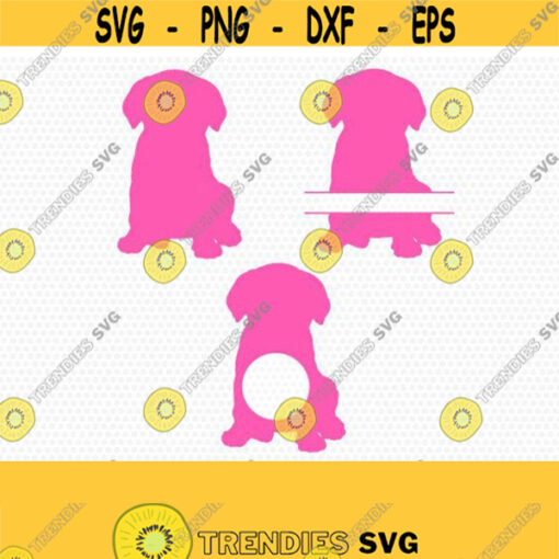 Puppy dog monogram frames svg Pet monogram frame Cute little dog animal for CriCut Silhouette cameo Files svg jpg png dxf Design 544