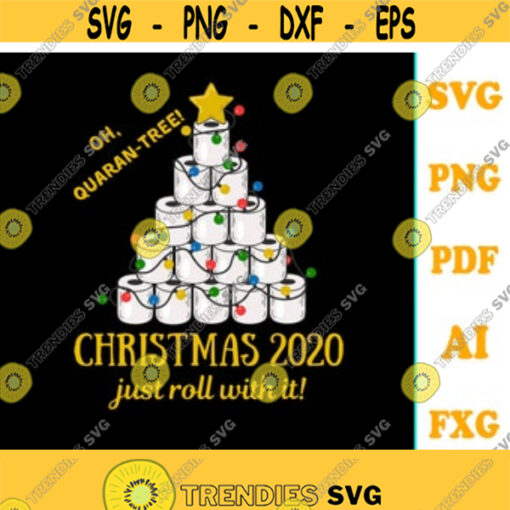 Quarantine Christmas Toilet Paper TreeChristmas 2020Merry ChristmasDigital DownloadPrintSublimationSocial Distancing Design 14