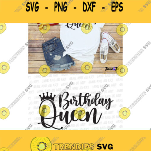 Queen Birthday SVG Happy Birthday SVG Clipart Birthday Party SVGHappy Birthday cut fileT Shirt Mug Circut Iron Transfercutting file