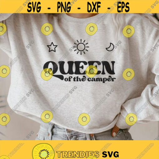 Queen of the camper svg Mountains svg Camper svg Camping svg Hiking svg Outdoor Quotes shirt gift svg png dxf Svg files for cricut Design 221