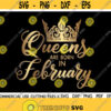 Queens Are Born In February SVG February Queen Svg Pisces Svg Aquarius Svg Birthday Gift Svg Queen Svg Afro Svg Cut File Silhouette Design 102