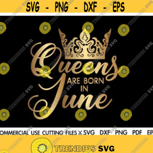 Queens Are Born In June SVG June Queen Svg Cancer Svg Gemini Svg Birthday Gift Svg Queen Svg Afro Svg Cut File Silhouette Cricut Design 97