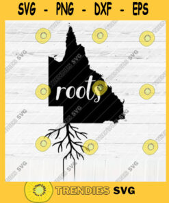 Queensland Roots SVG File Home Native Map Vector SVG Design for Cutting Machine Cut Files for Cricut Silhouette Png Pdf Eps Dxf SVG
