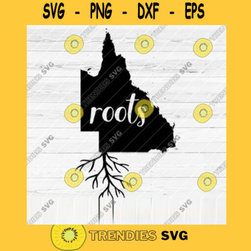 Queensland Roots SVG File Home Native Map Vector SVG Design for Cutting Machine Cut Files for Cricut Silhouette Png Pdf Eps Dxf SVG