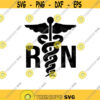 RN SVG Registered Nurse Logo for Silhouette Cricut Caduceus svg RN Clipart Svg FIles for Critcut
