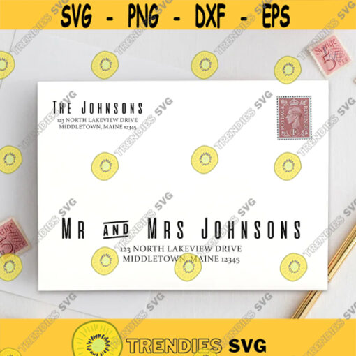 RSVP Envelope Address Template Printable Envelope address template for Wedding Christmas Holiday Card Envelope Print at Home Design 1923