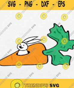 Rabbit Riding Carrot Svg Cute Easter Basket Bunny Svg Png Clipart