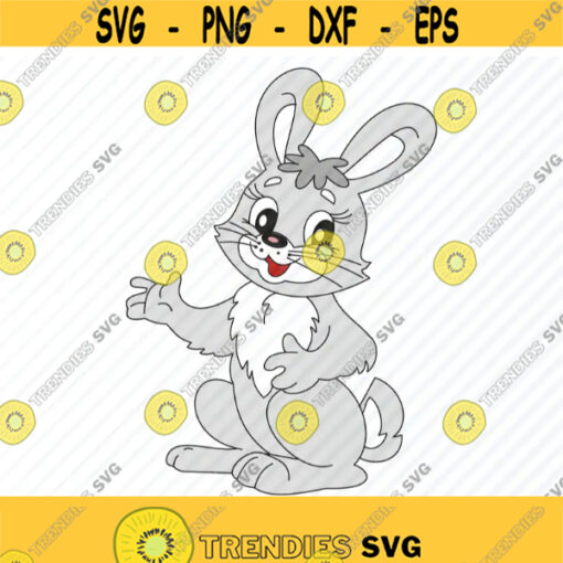 Rabbit SVG File Rabbit Clip Art Vector Image SVG Files For Cricut Easter Bunny Rabbit Png ClipArt cartoon Images Digital download Design 669
