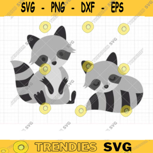 Raccoon SVG DXF Files for Cricut and Silhouette Cute Raccoon Clipart Sleeping Raccoon Cut File Clip Art Commercial Use copy