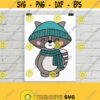 Raccoon with Scarf SVG. Coon in Winter Hat Cut Files. Winter Woodland Animals PNG. Vector Files for Cutting Machine dxf eps jpg pdf Download Design 111