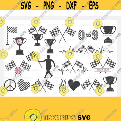 Racing Svg File Racing Flags Svg Racing heartbeat Svg Peace Love Racing Racing trophy SVG Checkered Numbers SVG Racing Cut File