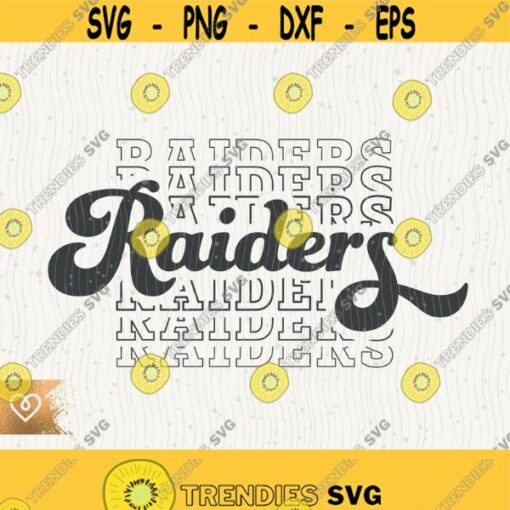 Raiders School Spirit Svg Vintage Raider Pride Png Retro Raiders Team Logo Svg School Raiders Cheer Mascot Cricut Echo Svg School Spirit Design 635