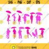 Rain Umbrella Cuttable Design SVG PNG DXF eps Designs Cameo File Silhouette Design 1038