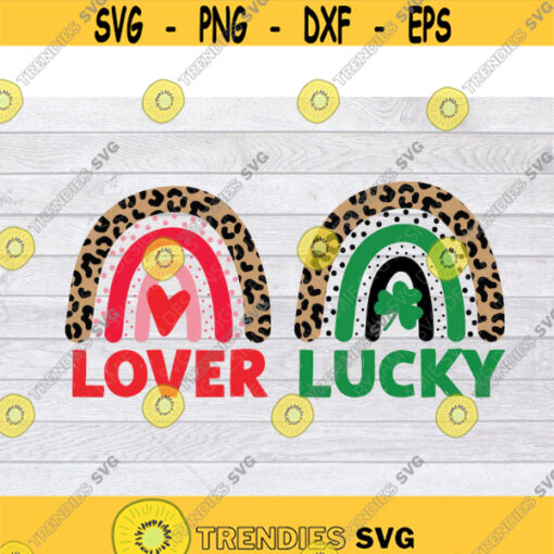 Rainbow SVG Leopard Print SVG Valentines Day Svg St Patricks Day Svg Love SVG Lucky Svg Heart Svg Shamrock Svg Irish Svg .jpg