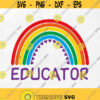 Rainbow Svg Educator svg Rainbow Clipart svg png eps dxf studio.3 Cut files for Cricut and Silhouette Clipart Instant Download. Design 281
