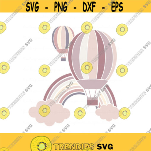 Rainbow svg hot air balloon svg baby svg nursery svg png dxf Cutting files Cricut Cute svg designs print for t shirt Design 862