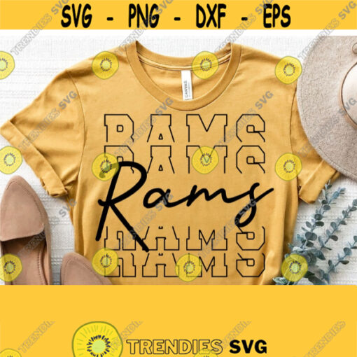 Rams Svg Rams Team Spirit Svg Cut FileHigh School Team Mascot Logo Svg Files for Cricut Cut Silhouette FileVector Download Design 1347