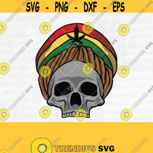 Rastas Skull Svg File Smoking Marijuana Svg Skull Weed Svg Cannabis Rasta Skull Svg Cannabis Skull Svg CutfilesDesign 780