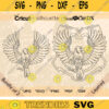 Raven House Crest Emblem Bird Outline Vector School of Magic Cut File Raven Line Art Raven Line Art Crest SVG