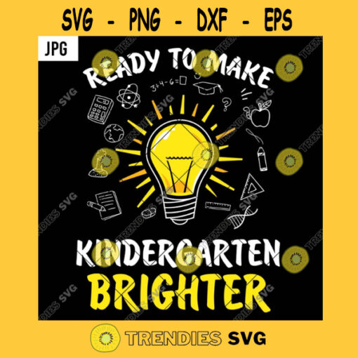 Ready To Make Kindergarten Brighter PNG Light Bulb Back To School Kids Teachers JPG