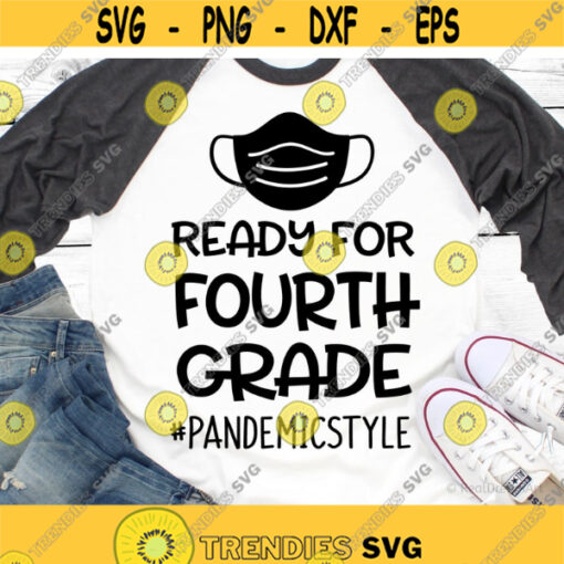 Ready for First Grade Svg Back to School Svg First Day of School Svg Boy 1st Grade Svg Face Mask Svg Cut Files for Cricut Png