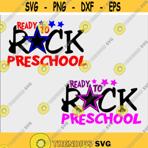 Ready to Rock Kindergarten SVG Bundle back to school svg First day of school svg svg eps png