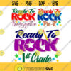 Ready to Rock Kindergaten 1st grade Pre K School Cuttable Design SVG PNG DXF eps Designs Cameo File Silhouette Design 400