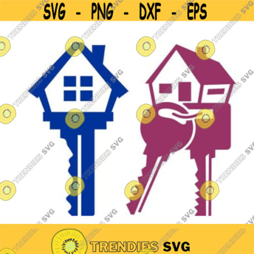Realtor Real Estate New home house key Cuttable Design SVG PNG DXF eps Designs Cameo File Silhouette Design 26