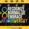 Recognize Normalize Embrace Neurodiversity Svg Png Dxf Eps
