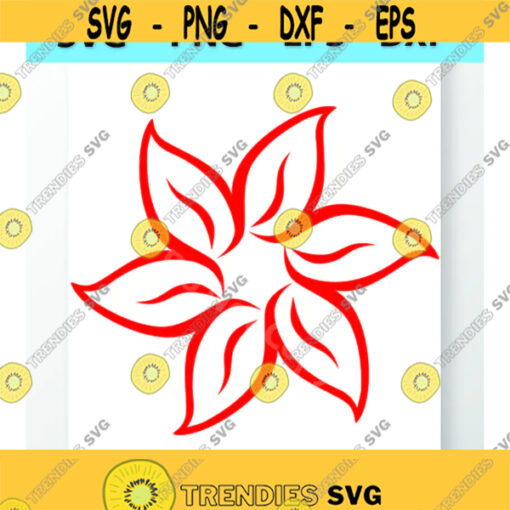 Red Flower Peddles SVG Files Vector Images Clipart Designs for Vinyl Cutting Files SVG Image For Cricut Eps Png Dxf Stencil Clip Art Design 518