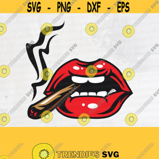Red Lips Dripping Smoking Weed Lips Smoking Joint Dopelife Svg File Dope Girl Svg Dripping Lips Smoking Weed Joint CutFilesDesign 503