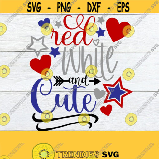 Red White And Cute 4th Of July Girls 4th Of July Cute 4th Of July Fourth Of July Patriotic Cute Girls 4th of July July 4th 4SVG Design 185