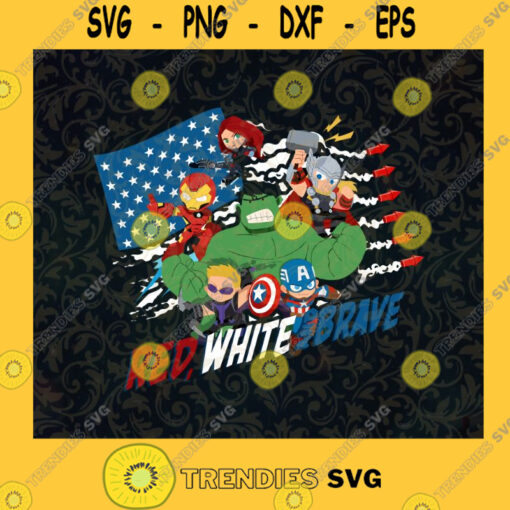 Red White Brave Marvel Heroes SVG Digital Files Cut Files For Cricut Instant Download Vector Download Print Files