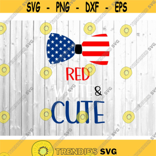 Red White and Cute Svg 4th of July Svg America Svg Miss America Svg USA Svg Patriotic Girl Shirt Svg Cut Files for Cricut Png