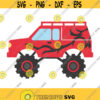 Red truck svg monster truck svg png dxf Cutting files Cricut Cute svg designs print for t shirt Design 202