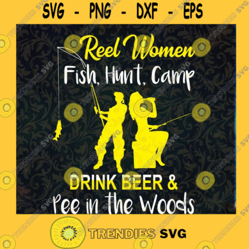 Reed Women Fish Hunt Camp Drink Beer Svg Beer Svg Women Beer Svg Cut File Instant Download Silhouette Vector Clip Art