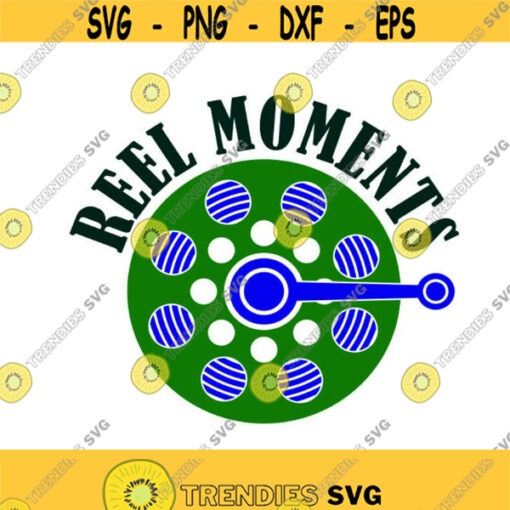 Reel Moments Fishing Rod Fish Cuttable Design SVG PNG DXF eps Designs Cameo File Silhouette Design 1804