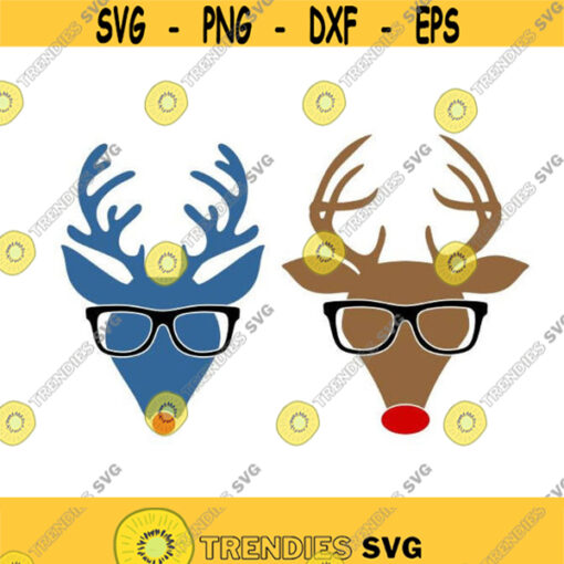 Reindeer Deer Hip Sunglasses Christmas Cuttable Design SVG PNG DXF eps Designs Cameo File Silhouette Design 1678