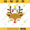 Reindeer Face SVG DXF Christmas Holidays Reindeer Face with Christmas Lights Cute Baby Reindeer Face svg dxf PNG Cut Files CLipart copy