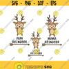 Reindeer Family Christmas Cuttable Design SVG PNG DXF eps Designs Cameo File Silhouette Design 506